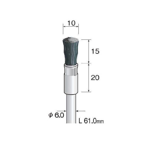 ミニター（株） C砥粒入りナイロンブラシ 3本 FC Ｃ砥粒入りナイロンブラシ　３本 FC2901