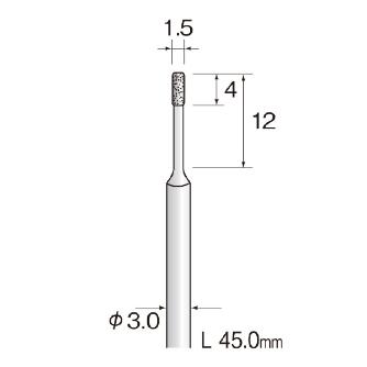 ミニター（株） 精密電着ダイヤモンドバー JA 精密電着ダイヤモンドバー JA1019