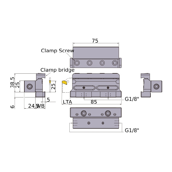 三菱マテリアル（株） ツールブロック GWTBN ツールブロック GWTBN2525-B26