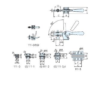 （株）ナベヤ トグルダウンクランプ 111 トグルダウンクランプ１１１ 111-2
