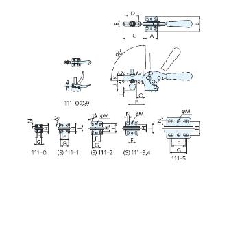 （株）ナベヤ トグルダウンクランプ S111 トグルダウンクランプ１１１ S111-2