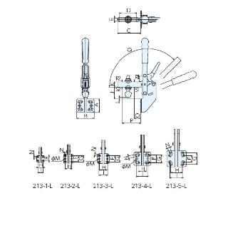 （株）ナベヤ トグルダウンクランプ 213 トグルダウンクランプ２１３－Ｌ 213-1-L