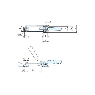 （株）ナベヤ トグルフッククランプ S331 トグルフッククランプＳ３３１ S331-1