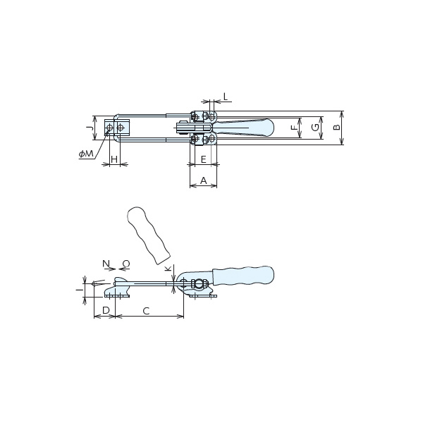（株）ナベヤ トグルフッククランプ S331 トグルフッククランプＳ３３１ S331-1