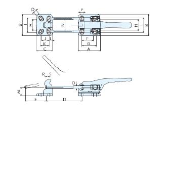 （株）ナベヤ 強力トグルフッククランプ341 341 強力トグルフッククランプ３４１ 341-4