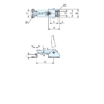 （株）ナベヤ トグルフッククランプ 362 トグルフッククランプ３６２ 362-2