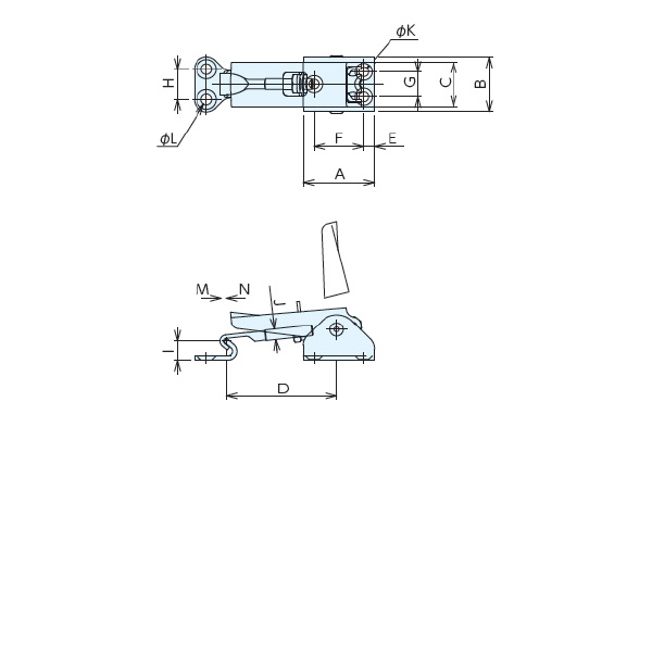 （株）ナベヤ トグルフッククランプ 362 トグルフッククランプ３６２ 362-2