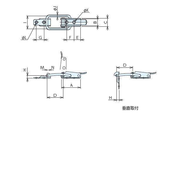 （株）ナベヤ トグルフッククランプ 363 トグルフッククランプ３６３ 363-2