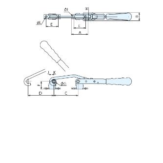 （株）ナベヤ トグルフッククランプ 413 トグルフッククランプ４１３ 413-3
