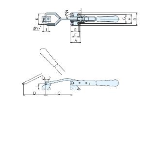 （株）ナベヤ トグルフッククランプ 421 トグルフッククランプ４２１ 421-3