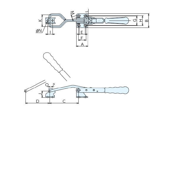 （株）ナベヤ トグルフッククランプ 421 トグルフッククランプ４２１ 421-3
