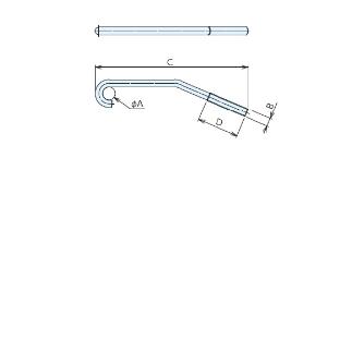 （株）ナベヤ C字フック150 S150 Ｃ字フック１５０ S150-13