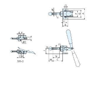（株）ナベヤ トグルサイドクランプ トグルサイドクランプ５１１ S511-2