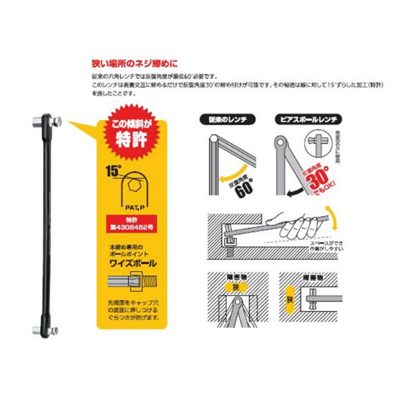 フジ矢（株） ピアスボールレンチ PIS ピアスボールレンチ PIS253(WISE)