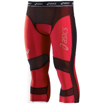 アシックスジャパン（株） ウィンジョブセミロングタイツ CH5002 レッド ウィンジョブセミロングタイツ CH5002.23 XL