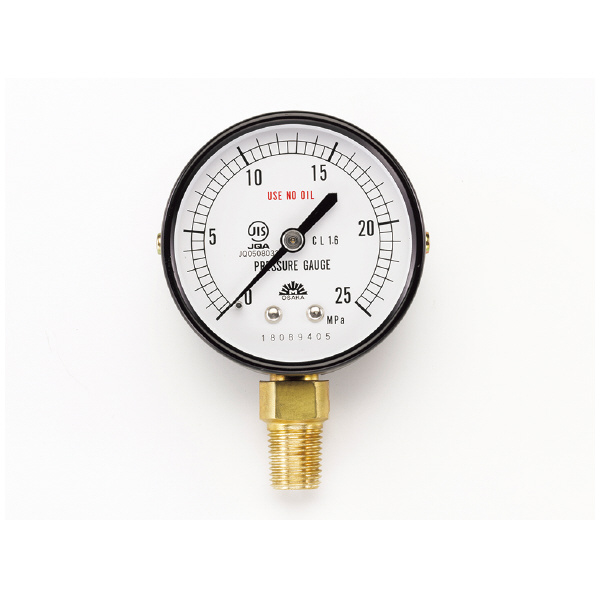 （株）イチネンＴＡＳＣＯ CO2用圧力計(0～25MPa) TA128GH ＣＯ２用圧力計（０～２５ＭＰａ） TA128GH-1