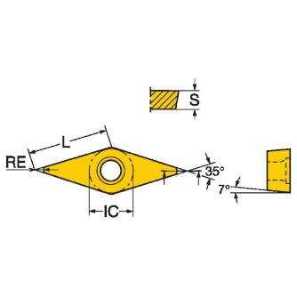サンドビック（株） コロターン107 チップ 【C】 VCMT コロターン１０７　チップ　【Ｃ】 VCMT 11 03 04-MM 2220