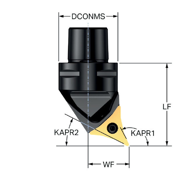 サンドビック（株） コロターンプライム 切削ユニット C4-CP コロターンプライム　切削ユニット　【Ｆ】 C4-CP-30AR-27050-11C