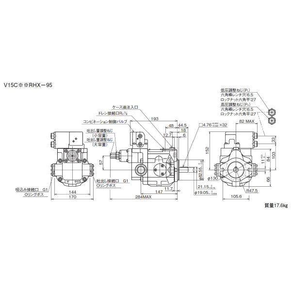 ダイキン工業（株） ピストンポンプ V ピストンポンプ V15C13RHX-95