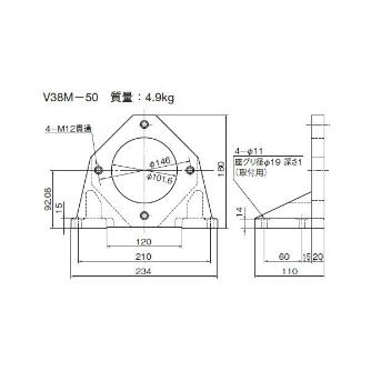 ダイキン工業（株） ポンプ フート V ポンプ　フート V38M-50