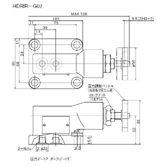 ダイキン工業（株） 直動形リリーフ弁 HDRIR-G 直動形リリーフ弁 HDRIR-G02-1