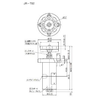 ダイキン工業（株） 直動形リリーフ弁 リモートコントロール用 JR-T 直動形リリーフ弁　リモートコントロール用 JR-T02-1-22