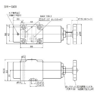 ダイキン工業（株） 直動形リリーフ弁 SR-G 直動形リリーフ弁 SR-G03-1-13
