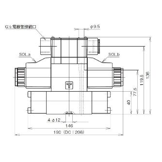 ダイキン工業（株） 電磁パイロット切換弁 JSP-G 電磁パイロット切換弁 JSP-G02-2CA-40