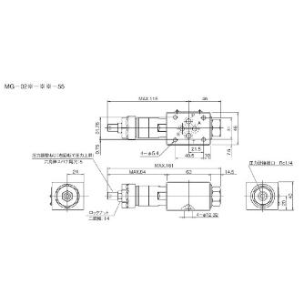 ダイキン工業（株） モジュラースタック形減圧弁 MG モジュラースタック形減圧弁 MG-02B-03-55