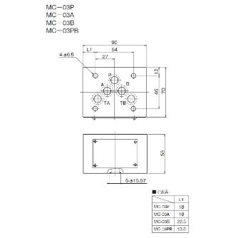 ダイキン工業（株） モジュラースタック形チェック弁 MC モジュラースタック形チェック弁 MC-03P-05-40