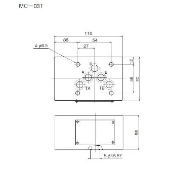 ダイキン工業（株） モジュラースタック形チェック弁 MC モジュラースタック形チェック弁 MC-03T-05-40