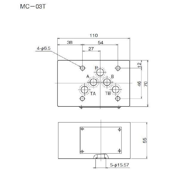 ダイキン工業（株） モジュラースタック形チェック弁 MC モジュラースタック形チェック弁 MC-03T-05-40