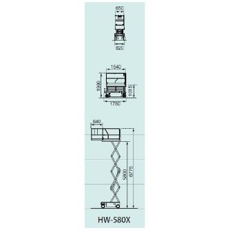 デンヨー（株） 自走式高所作業車(ハイワーカー) HW 自走式高所作業車（ハイワーカー） HW-580X