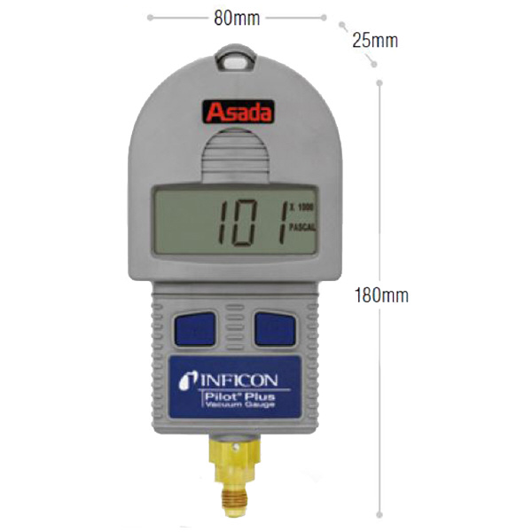 アサダ（株） デジタル真空計 パイロットPLUS LB710202 オプション LB710202ﾃﾞｼﾞﾀﾙｼﾝｸｳｹｲﾊﾟｲﾛｯﾄPLUS