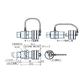 （株）ナベヤ エアーブローガンバルブ QLA06G エアーブローガンバルブ QLA06G