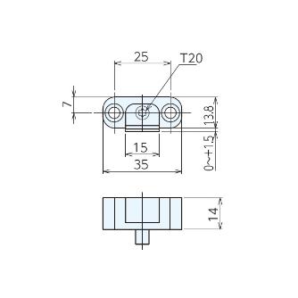 （株）ナベヤ マイクロダウンサイドクランプ MS マイクロダウンサイドクランプ MS1R35L14-B151