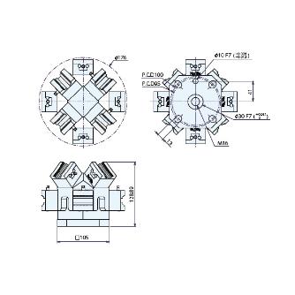 （株）ナベヤ マイクロバイス付ツーリングブロック TBMCZ マイクロバイス付ツーリングブロック TBMCZ40L30PRG22