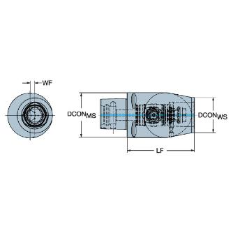 サンドビック（株） エクステンションアダプタ 【E】 C6-QC エクステンションアダプタ　【Ｅ】 C6-QC-C5-100L07