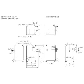 オリオン機械（株） コンビネーション型ドライポンプ CBXP コンビネーション型ドライポンプ CBXP90110B-VB-02B