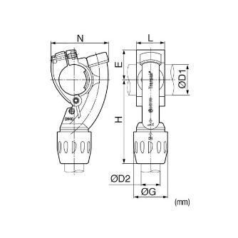 日東工器（株） 異径ブラケット ALN-BR エアライナー ALN-BR-6325 PA NBR