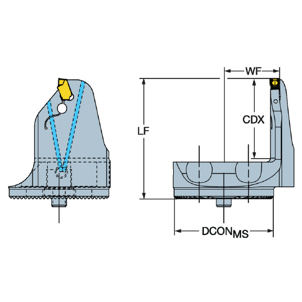 サンドビック（株） コロカットQF カッティングヘッド SL-QFU-LH コロカットＱＦ　カッティングヘッド【Ｆ】 SL-QFU-LH38C40-300B