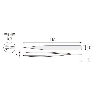 ホーザン株式会社 チタンピンセット PP-12 チタンピンセット PP-122