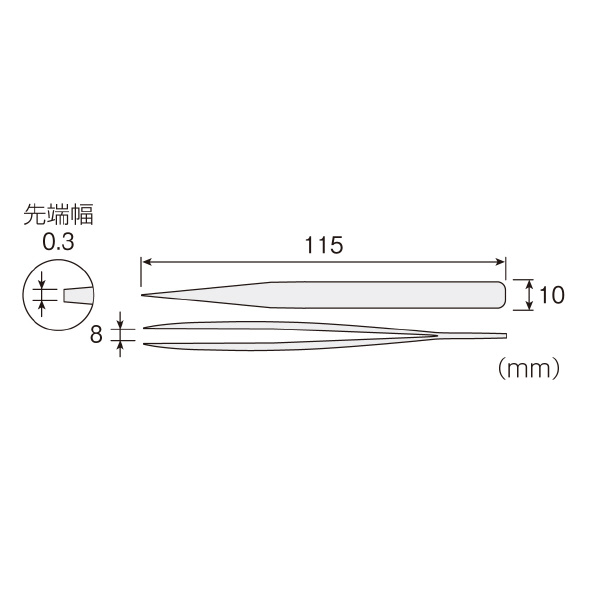ホーザン株式会社 チタンピンセット PP-12 チタンピンセット PP-122
