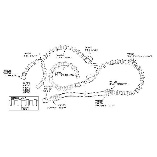 （株）ロブテックス バリオ/ジョイント・チュウカンノズル V4400 バリオ／ジョイント・チュウカンノズル V4400