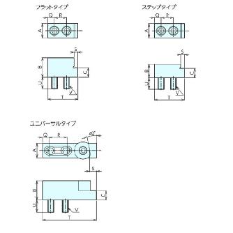 （株）ナベヤ クサビクランプ ストッパー部 KCHU クサビクランプ　ストッパー部 KCHU16TS-20