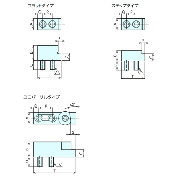 （株）ナベヤ クサビクランプ ストッパー部 KCHU クサビクランプ　ストッパー部 KCHU12MS