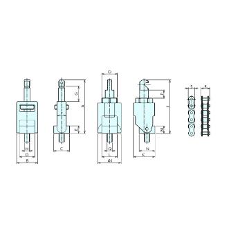 （株）ナベヤ チェーンクランプセット CCS チェーンクランプセット CCS12