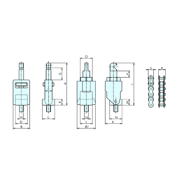 （株）ナベヤ チェーンクランプセット CCS チェーンクランプセット CCS16