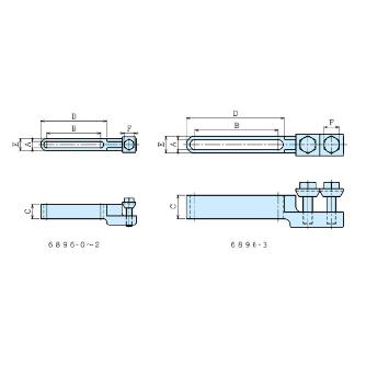 （株）ナベヤ クランピングアームエクステンション 6896 クランピングアームエクステンション 6896-2