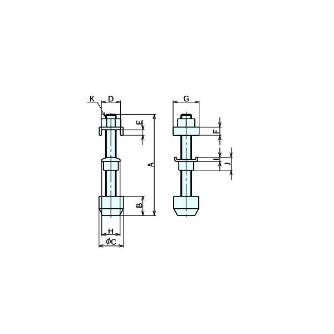 （株）ナベヤ クランピングスクリュー 6890NI クランピングスクリュー６８９０ 6890NI-2